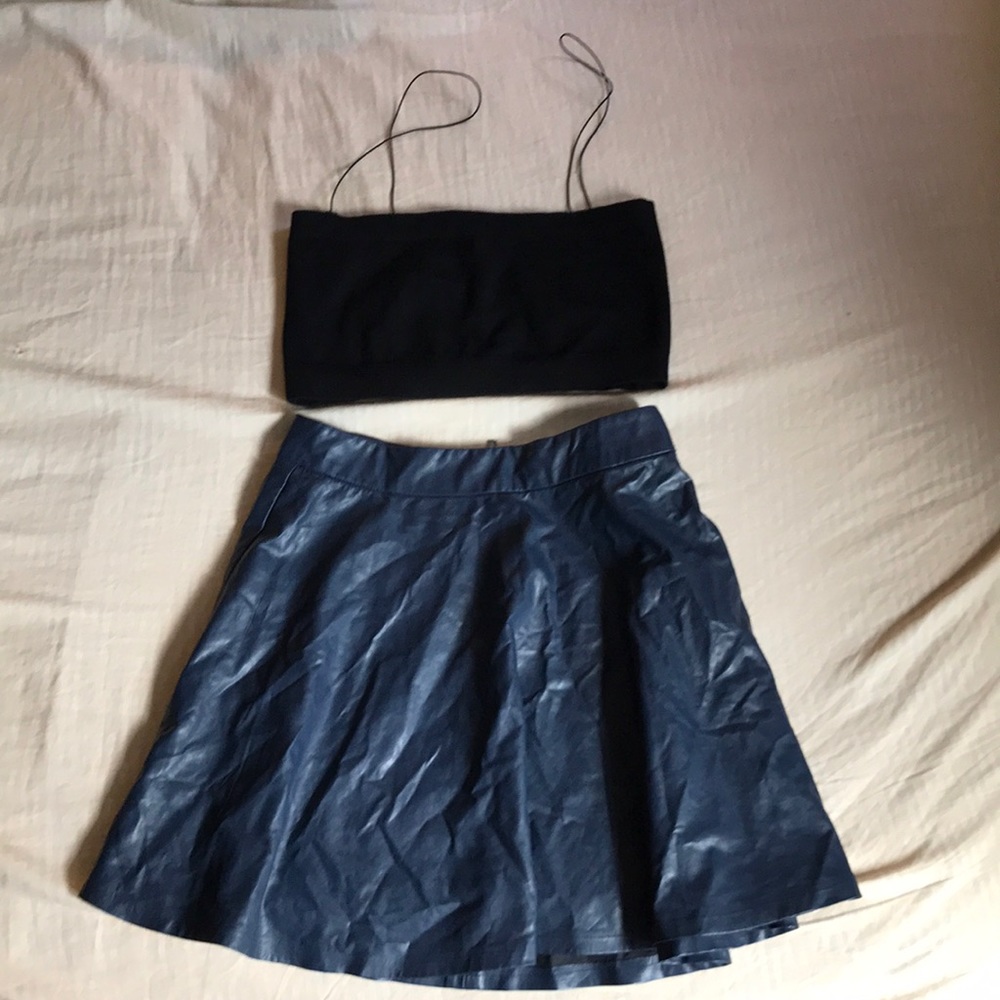 Aero Faux leather chic skirt